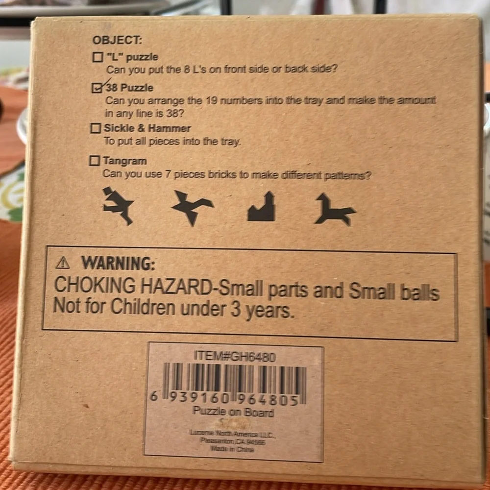 Aristotle’s Wood Puzzle Board 38 Puzzle Size Children 3 & Up NWT